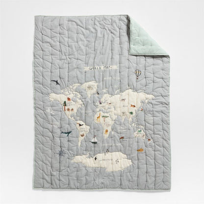 Couette en coton biologique pour enfants, aventure d'explorateur