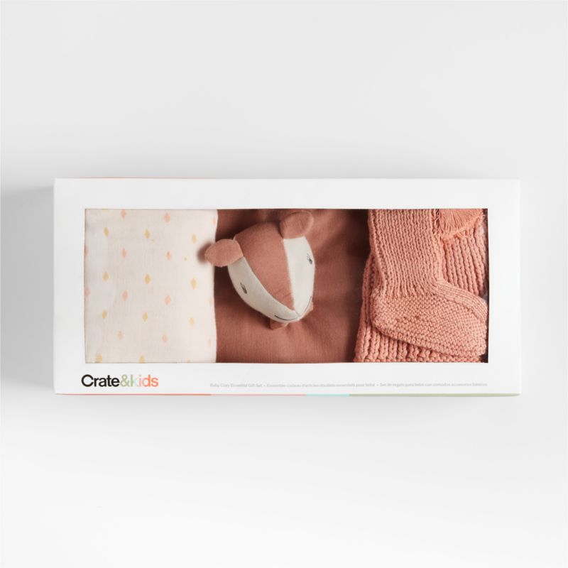 Coffret cadeau de 4 pièces de langes bio pour bébé Fawn