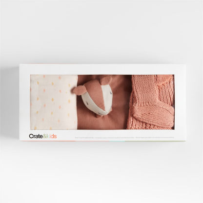 Coffret cadeau de 4 pièces de langes bio pour bébé Fawn