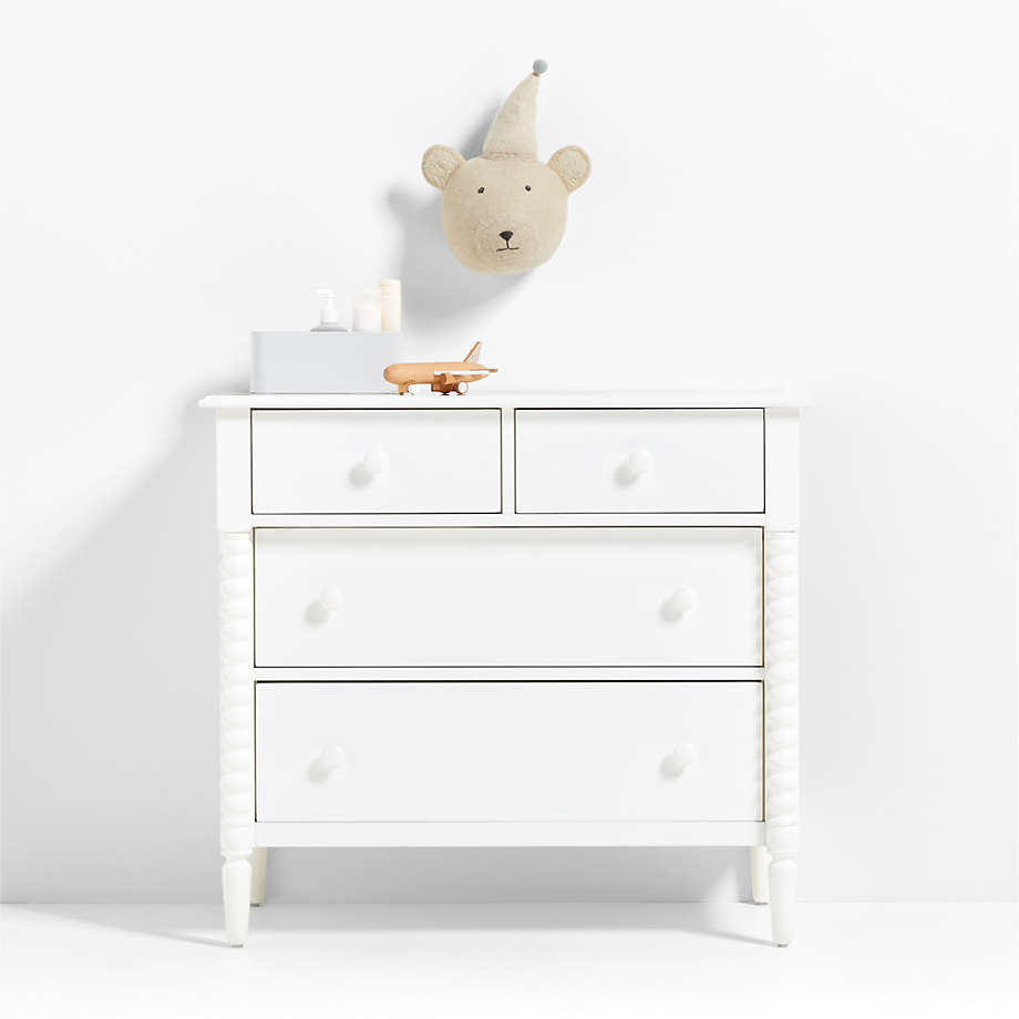 Décoration murale tête d'ours en feutrine pour enfants