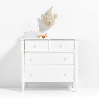 Décoration murale tête d'ours en feutrine pour enfants