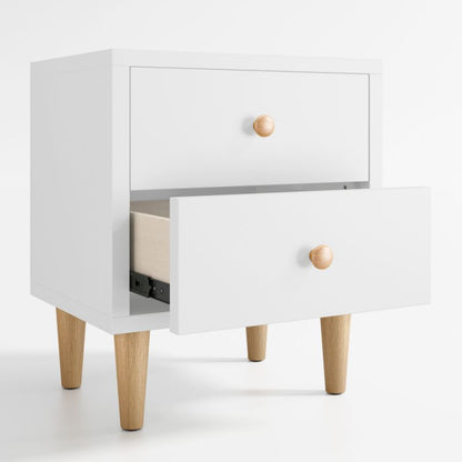 Table de chevet Finn Wood à 2 tiroirs pour enfants