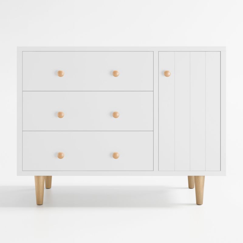 Commode à 3 tiroirs en bois Finn pour enfants avec porte