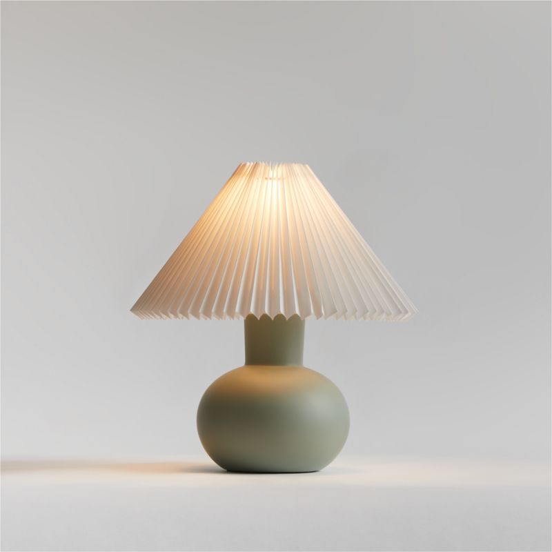 Lampe de table enfant en céramique cannelée Flo