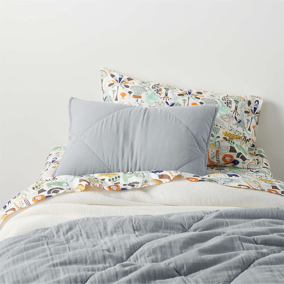 Taie d'oreiller en gaze de coton matelassée ultra-douce pour enfants