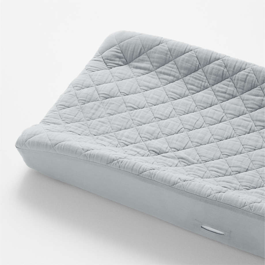 Housse de matelas à langer en gaze de coton biologique ultra-doux pour bébé