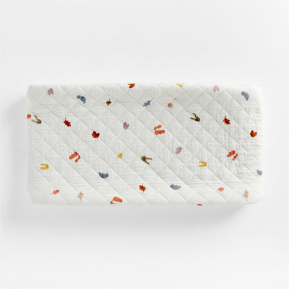 Housse de matelas à langer en coton bio ultra-doux à motif animaux de la forêt