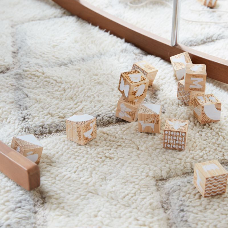 Blocs de bois gravés pour bébé