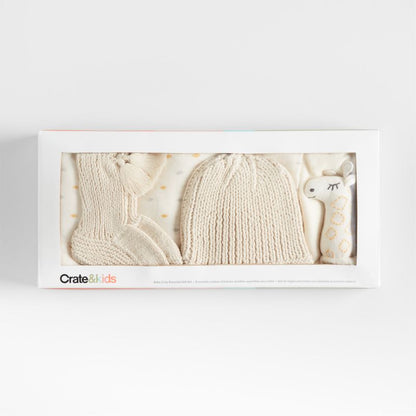 Coffret cadeau de 4 pièces de langes bio pour bébé Girafe