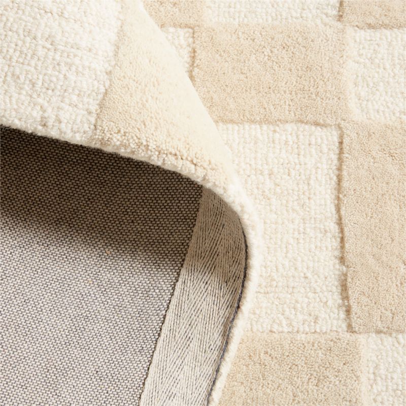 Tapis en laine à damier imparfait pour enfants