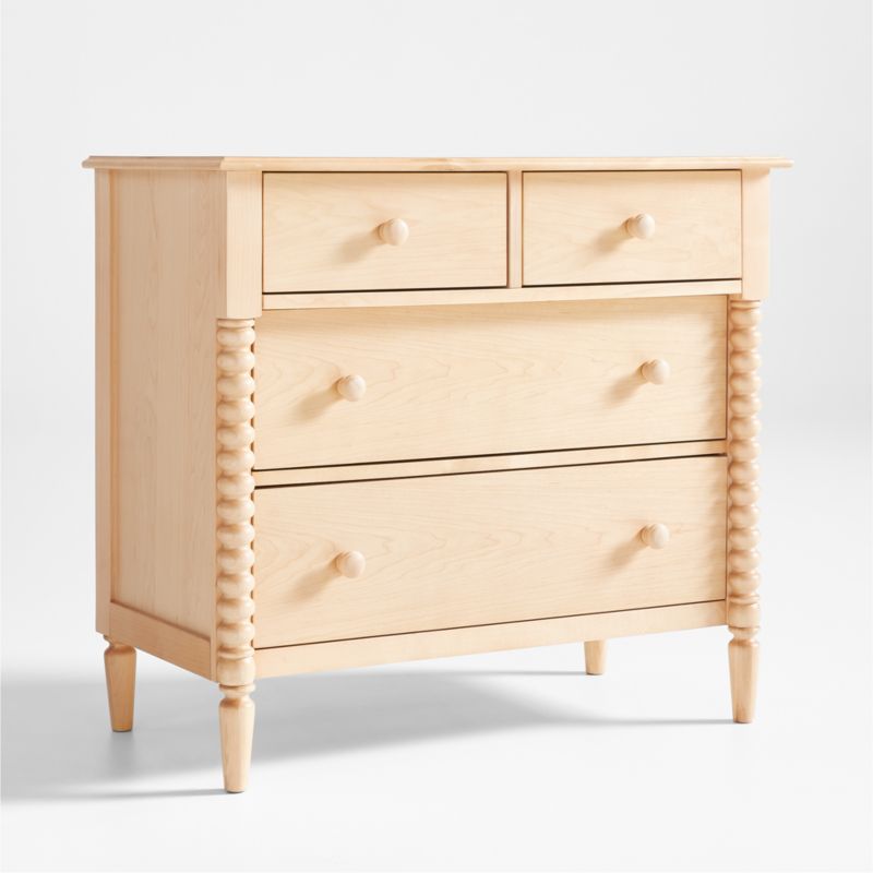 Commode étroite à 4 tiroirs en bois Jenny Lind pour enfants