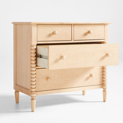 Commode étroite à 4 tiroirs en bois Jenny Lind pour enfants