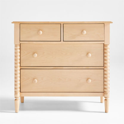 Commode étroite à 4 tiroirs en bois Jenny Lind pour enfants