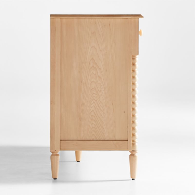 Commode à 7 tiroirs larges en bois d'érable Jenny Lind pour enfants