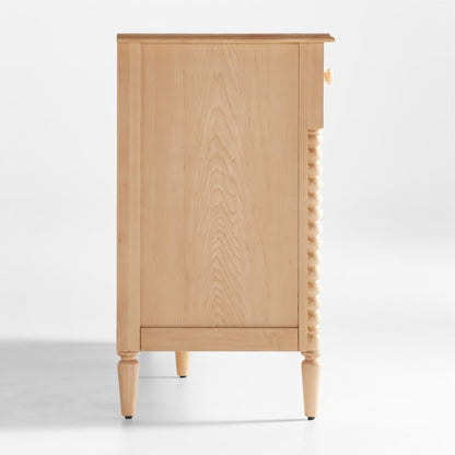 Commode à 7 tiroirs larges en bois d'érable Jenny Lind pour enfants