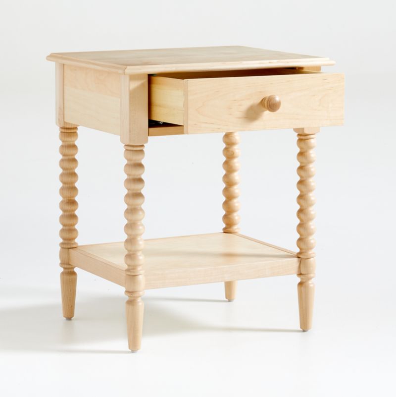 Table de chevet pour enfants Jenny Lind à fuseaux avec tiroir