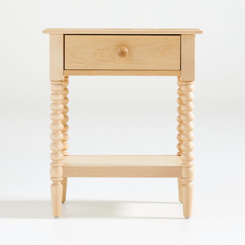 Table de chevet pour enfants Jenny Lind à fuseaux avec tiroir