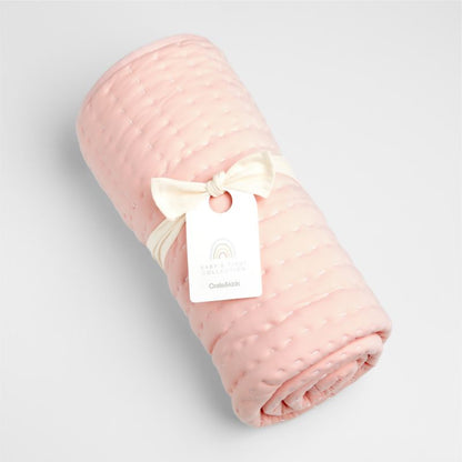 Couverture de berceau en jersey bio « Première fois » pour bébé