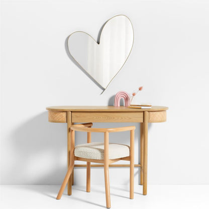 Miroir mural en métal en forme de cœur pour enfants