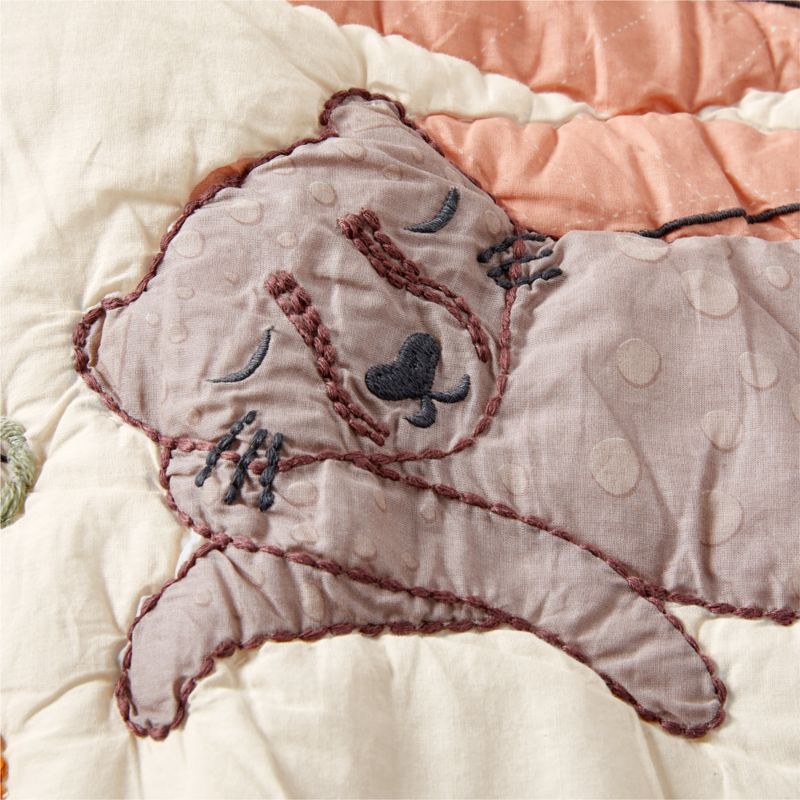 Couette enfant en voile de coton à motif léopard
