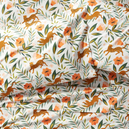 Taie d'oreiller en coton biologique Marrakech Tiger pour enfants