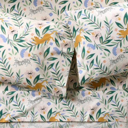Ensemble de draps en coton biologique Kids Stay Cool Midnight Marrakech Tiger