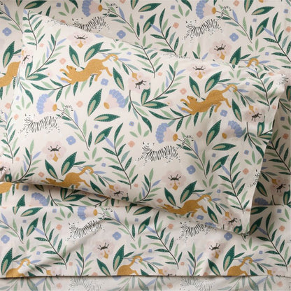 Ensemble de draps en coton biologique Kids Stay Cool Midnight Marrakech Tiger