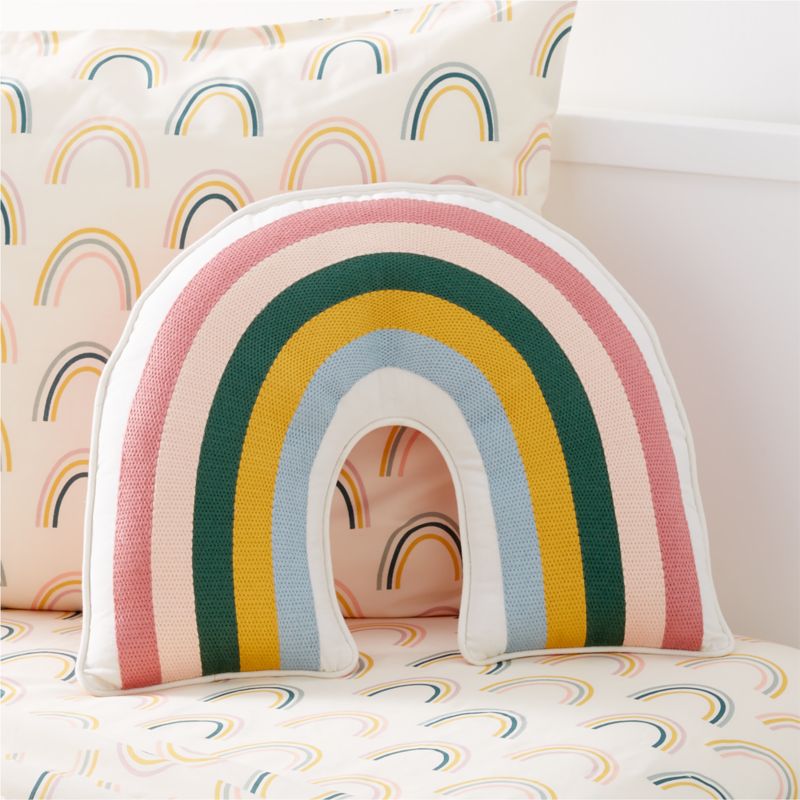 Coussin décoratif arc-en-ciel moderne pour enfants
