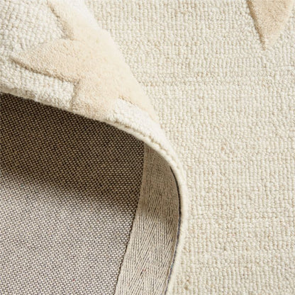 Tapis en laine moderne à étoiles pour enfants