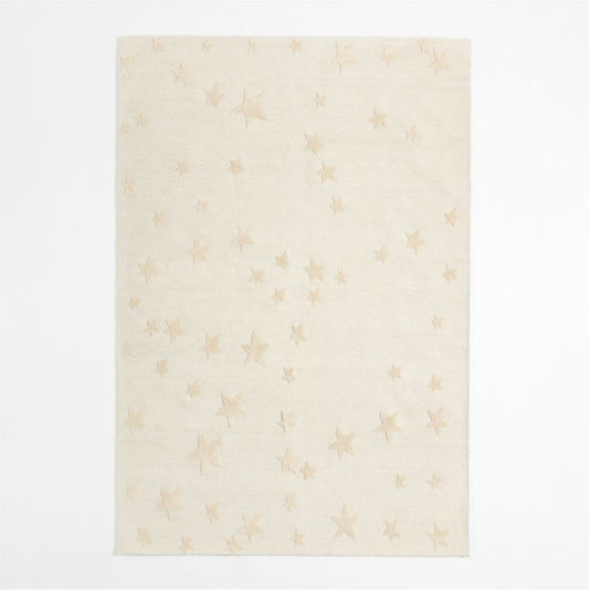 Tapis en laine moderne à étoiles pour enfants