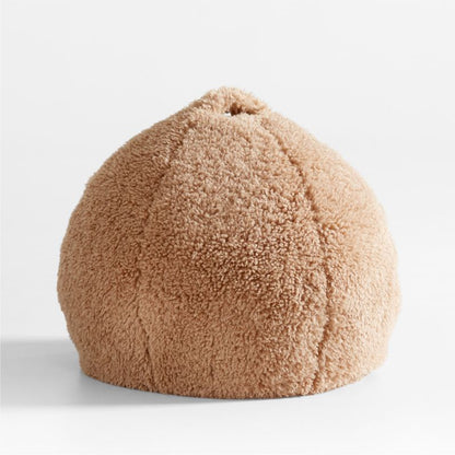 Pouf suspendu pour enfants en fausse fourrure mongole