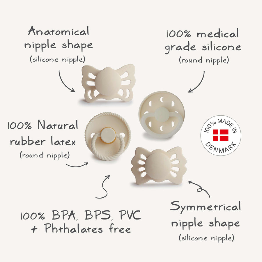 Sucettes Baby Mushie Frigg Première Sucette Moonlight Sailing (Lot de 4)