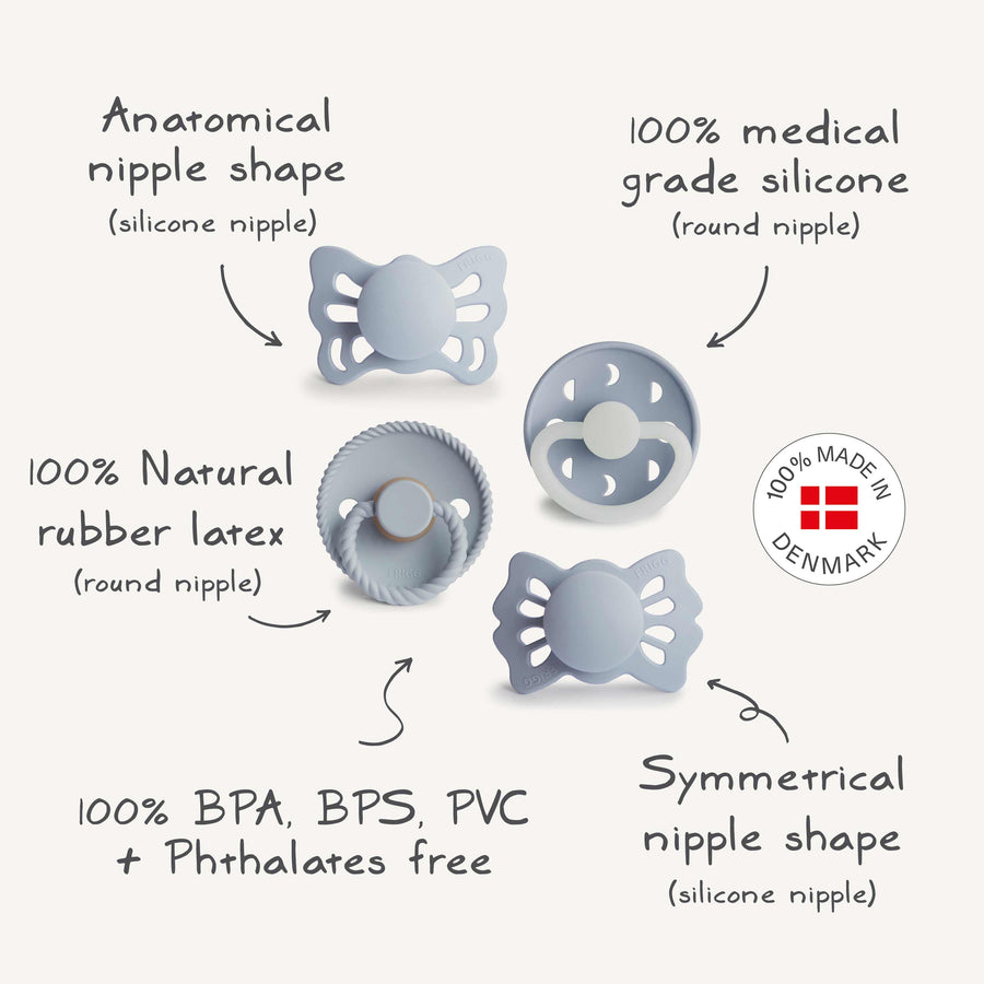 Sucettes Baby Mushie Frigg Première Sucette Moonlight Sailing (Lot de 4)