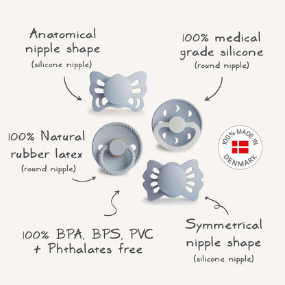 Sucettes Baby Mushie Frigg Première Sucette Moonlight Sailing (Lot de 4)