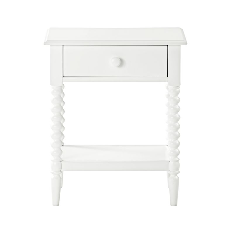 Table de chevet pour enfants Jenny Lind à fuseaux avec tiroir