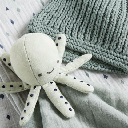 Coffret cadeau de 4 pièces de couvertures d'emmaillotage bio pour bébé en forme de pieuvre