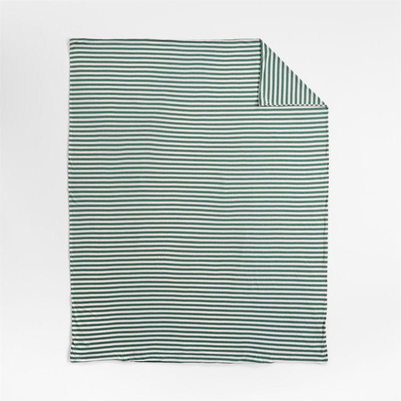 Housse de couette rayée en jersey de coton biologique pour enfants