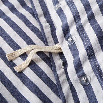 Housse de couette rayée en coton biologique pour enfants