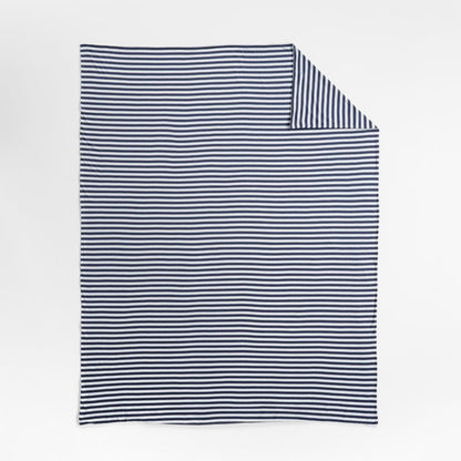 Housse de couette rayée en coton biologique pour enfants