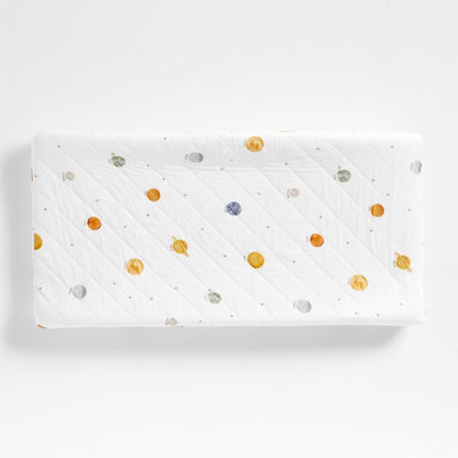 Housse de matelas à langer en coton biologique Baby Stay Cool Outer Orbit