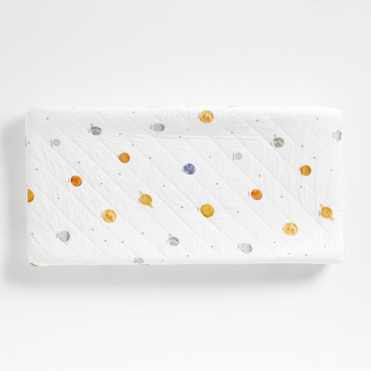Housse de matelas à langer en coton biologique Baby Stay Cool Outer Orbit
