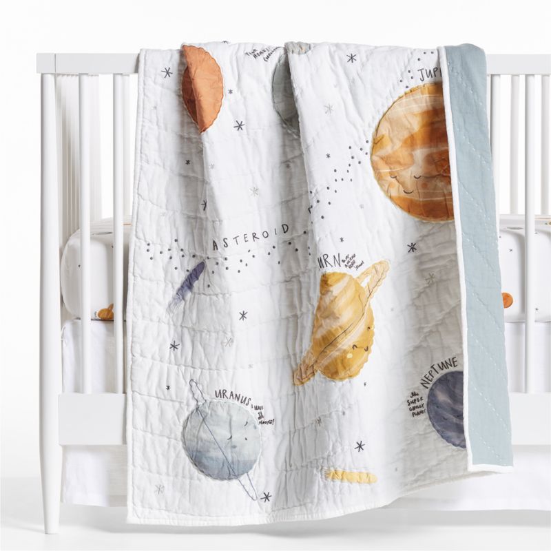 Drap-housse pour berceau en coton biologique Baby Stay Cool Outer Orbit