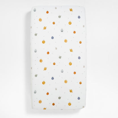 Drap-housse pour berceau en coton biologique Baby Stay Cool Outer Orbit