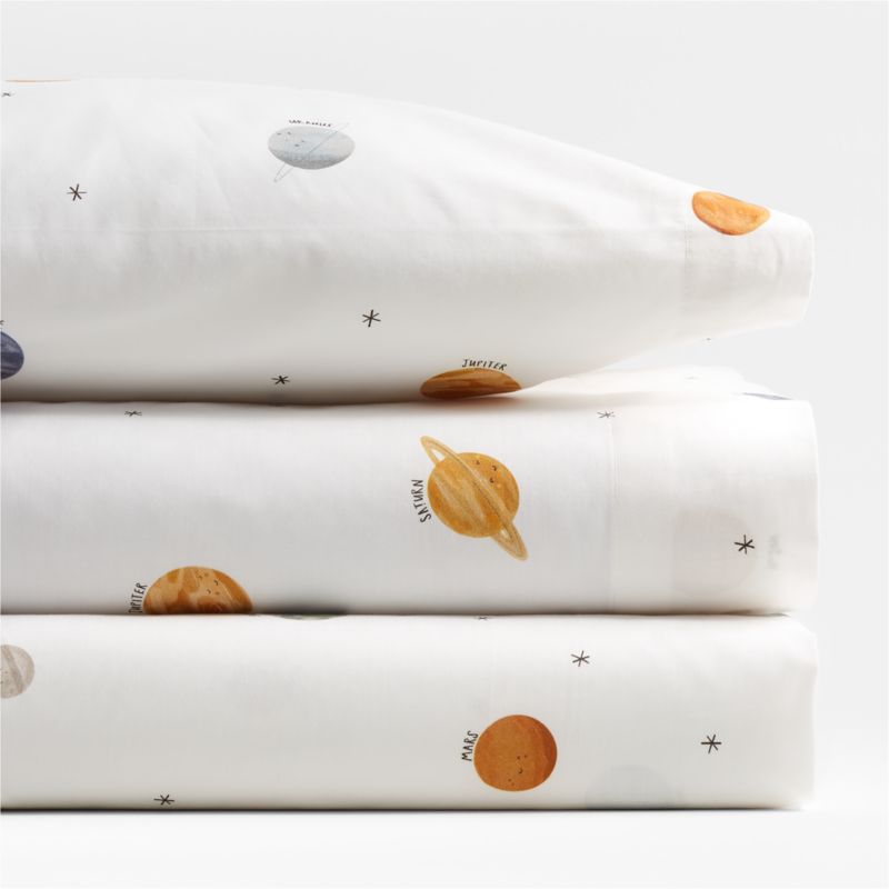 Ensemble de draps en coton biologique Kids Stay Cool Outer Orbit