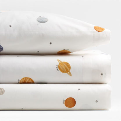 Ensemble de draps en coton biologique Kids Stay Cool Outer Orbit