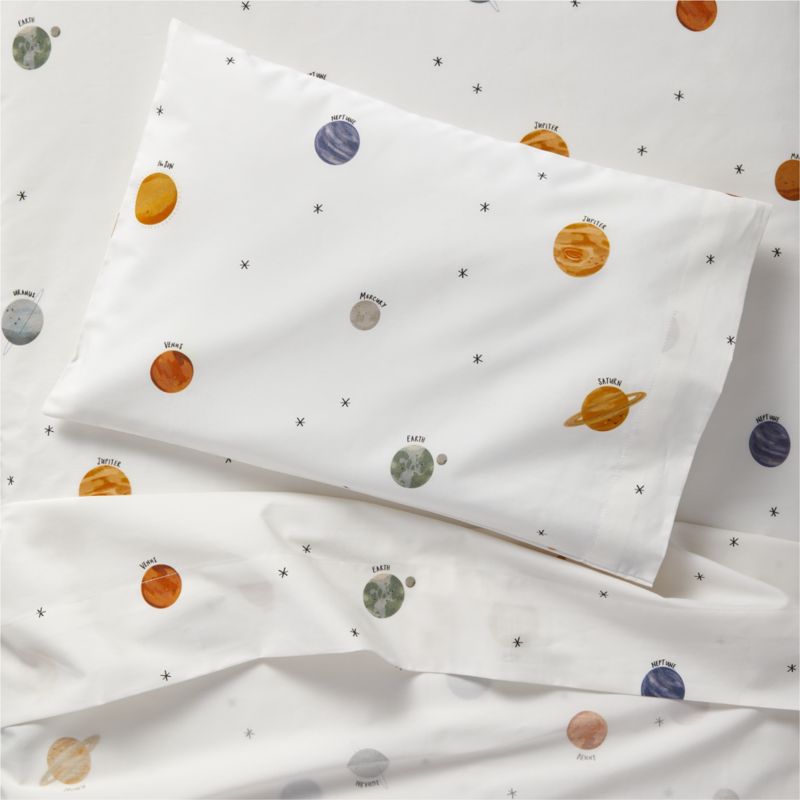 Ensemble de draps en coton biologique Kids Stay Cool Outer Orbit