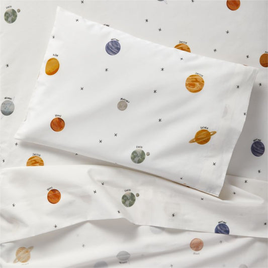 Ensemble de draps en coton biologique Kids Stay Cool Outer Orbit