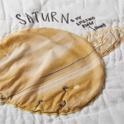 Couette en coton biologique pour enfants sur le thème de l'espace