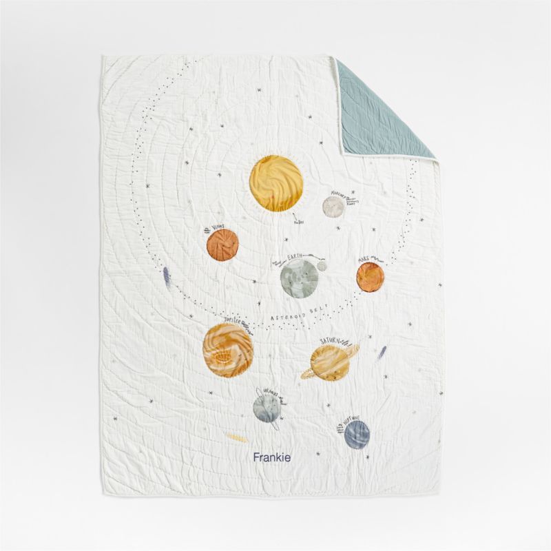 Couette en coton biologique pour enfants sur le thème de l'espace