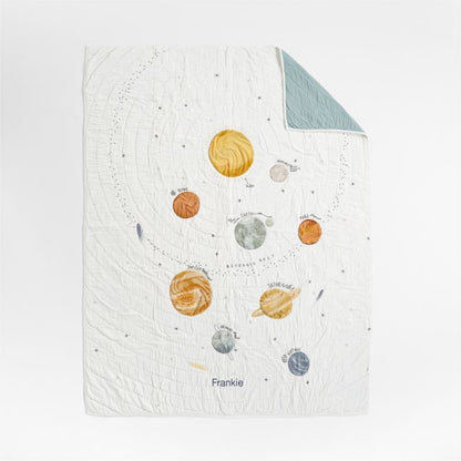 Couette en coton biologique pour enfants sur le thème de l'espace